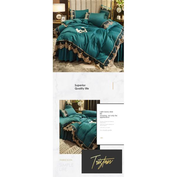 Custom Polyester Fabric Bed Skirt Bedding Set for Adults and Children Duvet Included