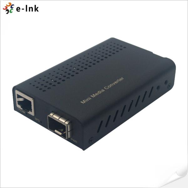 Mini-type 10/100/1000Base-TX to 1000Base-SFP Media Converter