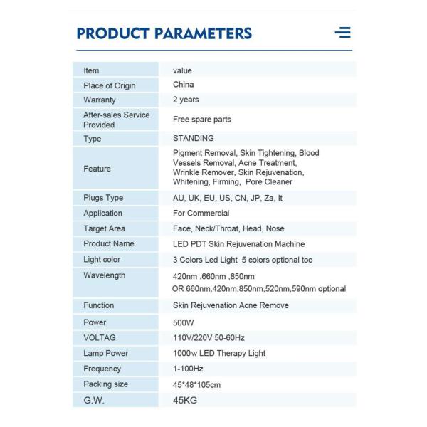 5 независимых волн 850nm 415nm инфракрасный светотерапевтический аппарат