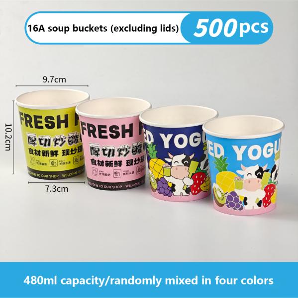 500 pieces per box Disposable bowl food-grade paper material suitable for hot and cold food