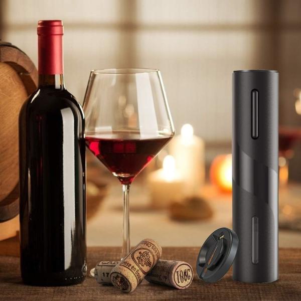 4 In 1 Electric Corkscrew Set With Foil Cutter Vacuum Cap Spout For Kitchen Home Bar