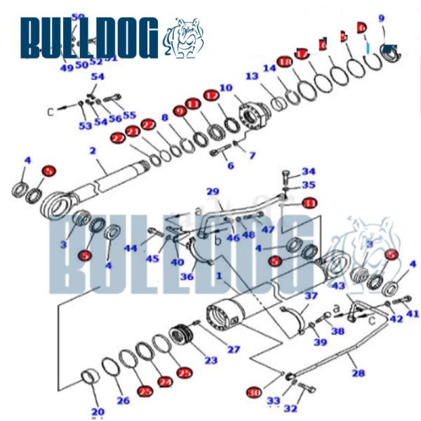 Bore 200MM Cylinder Rebuild Kits 707-99-76360 PC800LC-8 Hydraulic Seal Repair Kit