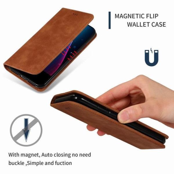 iPhone 13 Pro Max Original Carteira Magnética Flip Cover com slot de cartão e PU couro