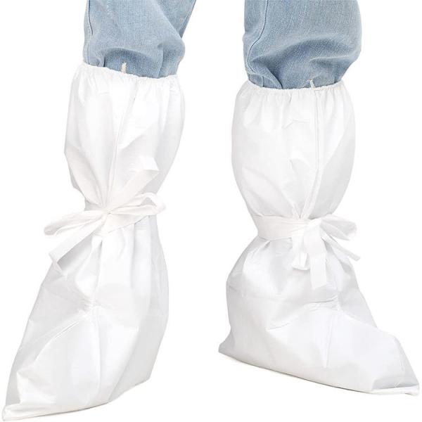 Durable Non Slip Protection Water Skid Resistant Booties Quality Disposable Polyethylene Microporous Boot Covers