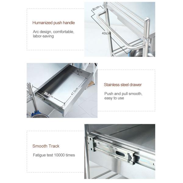 Усовики мебели больницы вокруг вагонетки нержавеющей стали медицинской для клиник