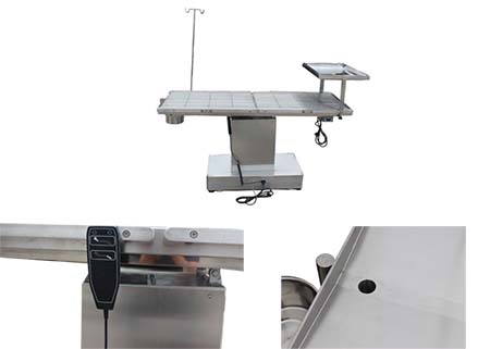 Stainless Steel Veterinary Surgical Table Thermostatic Two Way Tilting