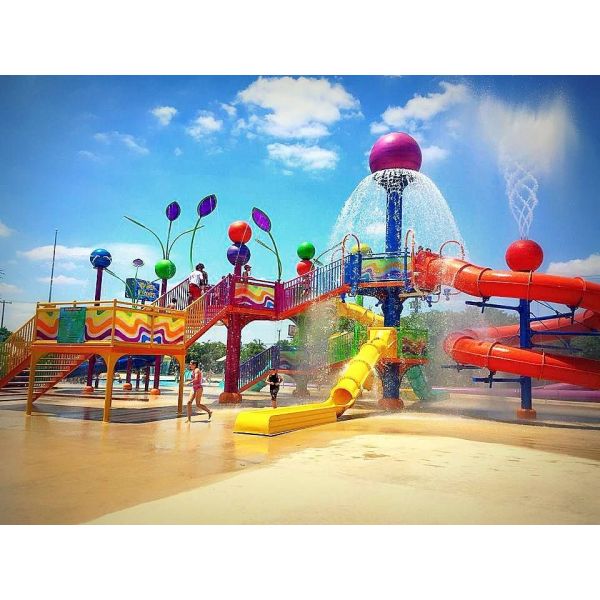 Amusement Splash Water Playground 2-10 Age Kids Interactive Water Play Splash Pads