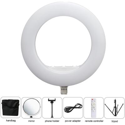 USB recarrega a gravação de vídeo Ring Light de 18 séries do diodo emissor de luz Ring Light 90ra 4800lm LX da polegada
