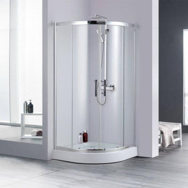 ODM Frameless Sliding Glass Shower Doors Ultra Silver ISO14001 Approved