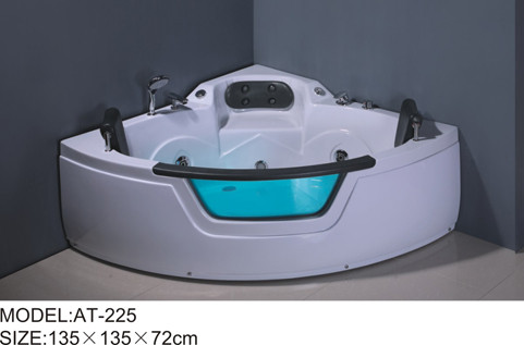 Quadrant Type jetted garden tub , contemporary whirpool bathtubs with air jets 72cm Tray
