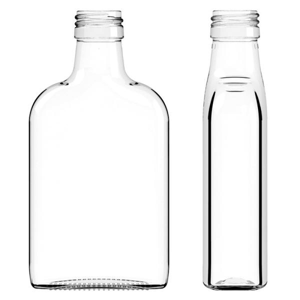 500ml Flint Flask Mini Spirit Bottle 28mm BVP STD ROTE Neck Crystal White