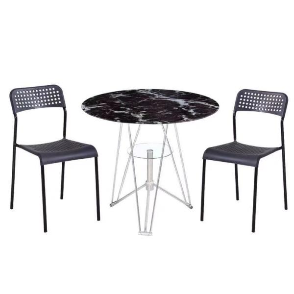 Living Room Round Glass Top Dining Room Tables 2 Chairs Set Home Kitchen Furniture