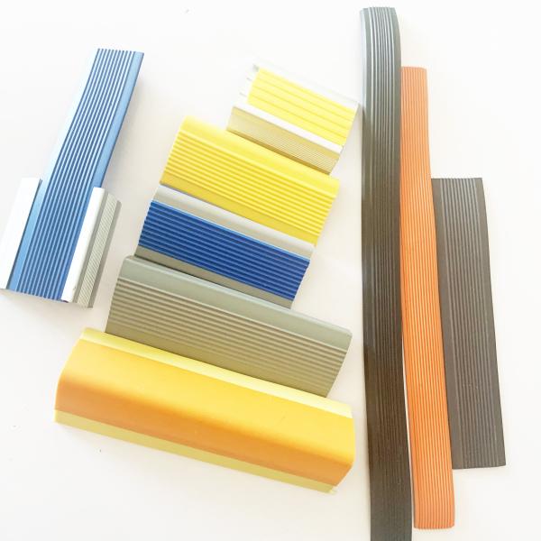 Stair Edge Protection with Anti-slip Plastic Stair Treads and Rubber Edge Protector