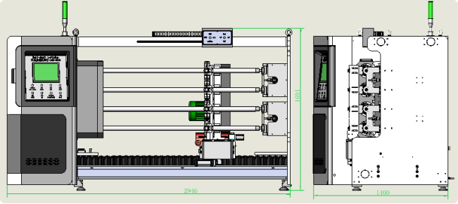 4 Axis Automatic Slitting Machine Safety Guarded Automated Cutting Machine 380V 50Hz