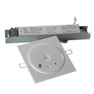 Steel Casing Battery Operation Rechargeable IP20 LED Emergency Downlight 3W