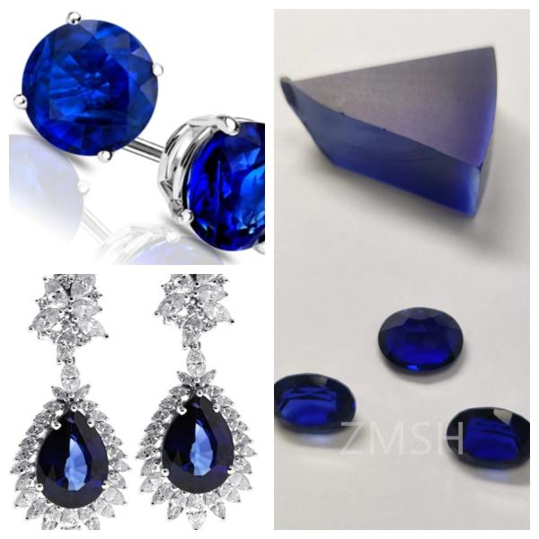 Blue Sapphire Row Gem Fe Ti Doped Kashmir Oceanic Azure Gem Crystal Jewelry (Синий сапфировый камень в ряду)