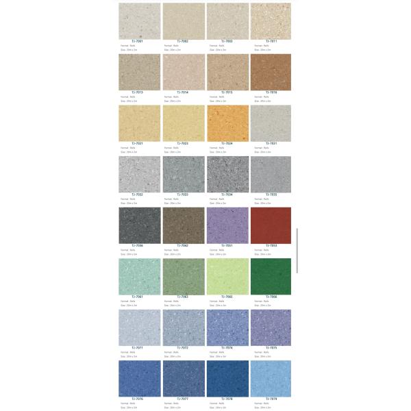 Hospital/Escuela/Aeropuerto/Laboratorio/Teatro 3m ancho 3mm espesor PVC rollo de suelo homogéneo