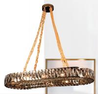 Économie faite sur commande de Smokey Gray Modern Crystal Chandelier Energy