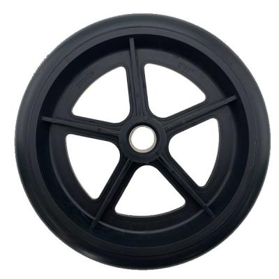 Substituição preta Front Wheels Stroller Pram Scoote da cadeira de rodas do PVC de 8 polegadas