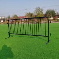 PVC Coated Temporary Crowd Control Barrier Fence 1.2M Black Metal Pedestrian Barriers