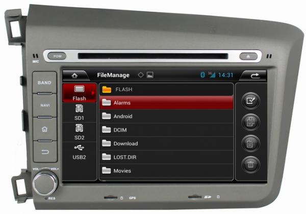 Ouchuangbo Car Radio 3G Wifi USB DVD Player for Honda Civic 2012 Android 4.2 GPS Navi Stereo OCB-8036C