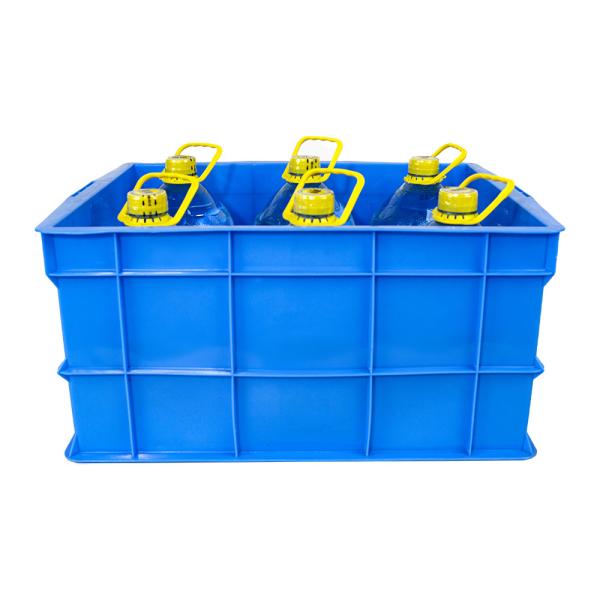 Tamaño interno 565x455x290mm Caja de recambio de plástico de PP apilada ecológica para frutas