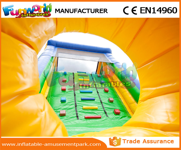 Giant Colorful Inflatable Kids Obstacle Course 0.55 MM PVC Tarpaulin With Air Blower