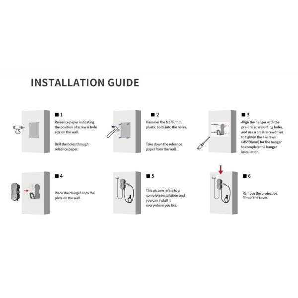 AC Charging Station 7kW 11kW 22kW Fast Solar Electric Car EV Charger With OCPP 1.6 2.0 11kW Wall-box EVSE