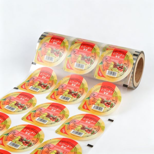 Custom Printed PET Plastic Roll Film | High Barrier Transparent Food Packaging Film for Fruit Jelly & Snack Sealing
