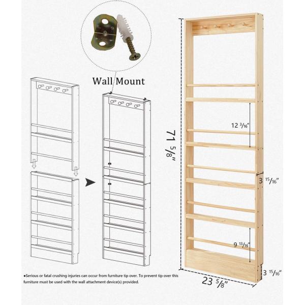 Сохранение пространства настенная стойка для детских игрушек и книг деревянный ванный шкаф