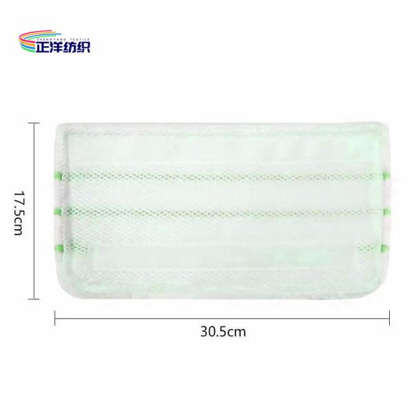 18x32cm 600gsm Wet Cleaning Mop Green Stripes Mesh Air Cloth Steam Mop Refill Pad