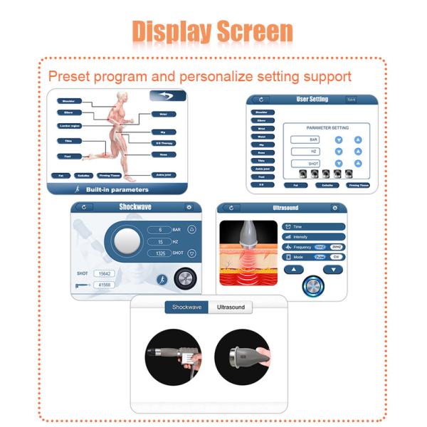 Оборудование терапией ударной волны Eswt ультразвука медицинское для облегчения боли физиотерапии
