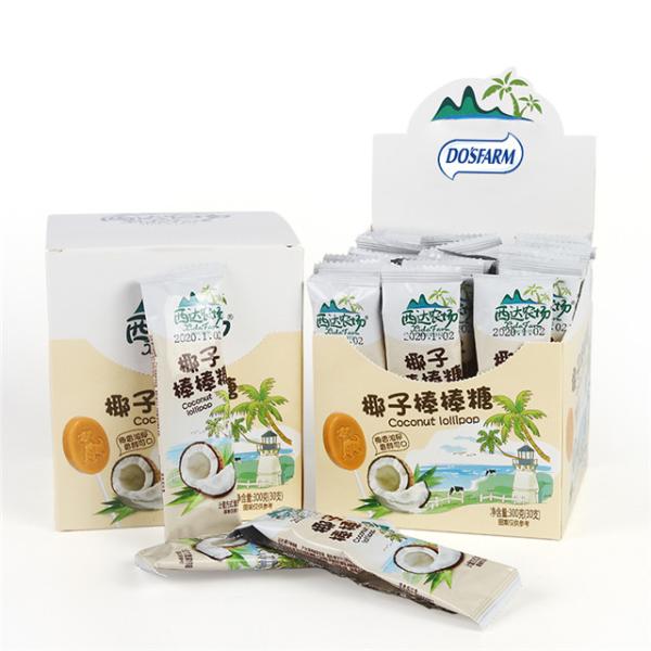 Подгонянная конфета 10g*30 ручки CC леденца на палочке кокоса кладет в мешки