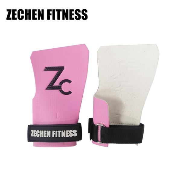 Pink Fingerless Crossfit Grips Carbon Leather Gym Palm Gymnastic Bar Hand Grips For Pull Ups