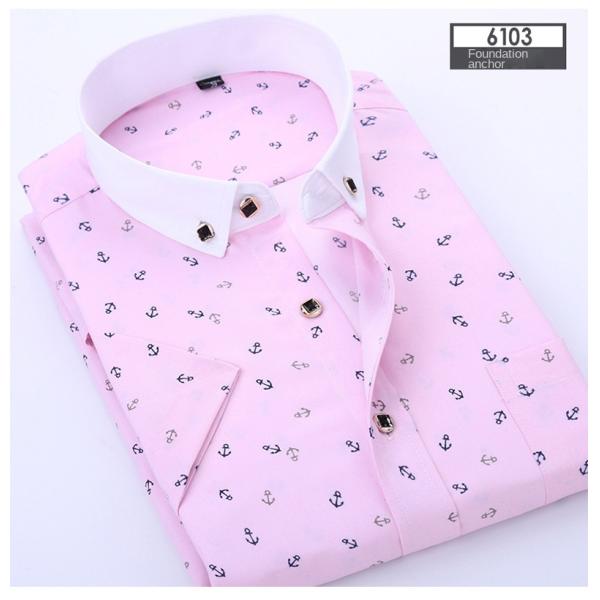 Polyester Fiber Men's Summer Floral Print Short-Sleeved Shirt Casual and Youth Design