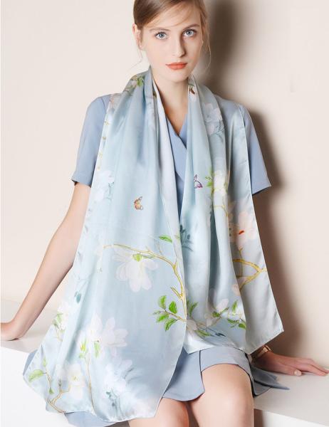 Breathable Scarf Custom Silk Neck Scarf Women 100% Silk Printed High Quality Scarves