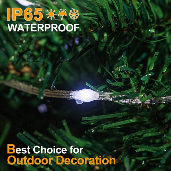 10/20/30M Solar Tube Rope Strip String Lights 8 Modes Christmas LED Fairy Light Outdoor Garden Patio Copper Wire Garland Light