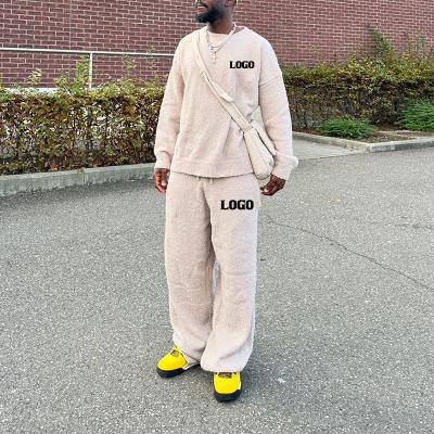 Fabricants de vêtements Ensemble de jogging pour l'hiver Sweat-shirt chaud et sac à sacs surétablis Sweatpants ensemble Tracksuits pour hommes Logo personnalisé