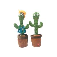 Enregistrement de peluche répétant le cactus 33cm de danse de chant