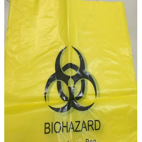 HDPE / LDPE Yellow Autoclavable Biohazard Bag Disposable For Medical Waste