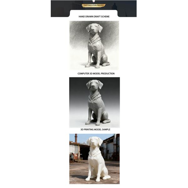 A Life-size Realistic Bronze Sculpture of a Sitting Dog