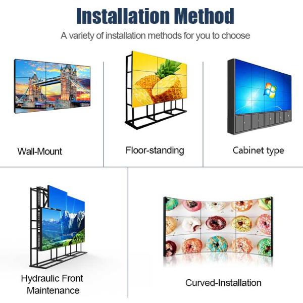 3.5mm Bezel 49 Inch 500cd/M² 3x3 Video Wall Lcd Monitors