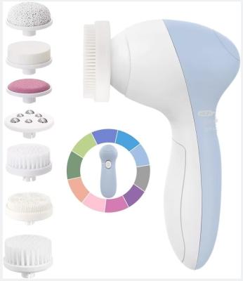 7 In 1 Electric Facial Cleanser Device Portable Spin Cleansing Facial Brush Deep Cleaning