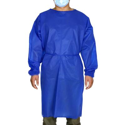 L'isolement médical confortable de douille longue habille la robe jetable d'isolement de pp pour l'hôpital