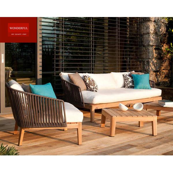 Outdoor Patio Furniture Set with Latest Design Garden Weatherproof Rope Garden Sofa