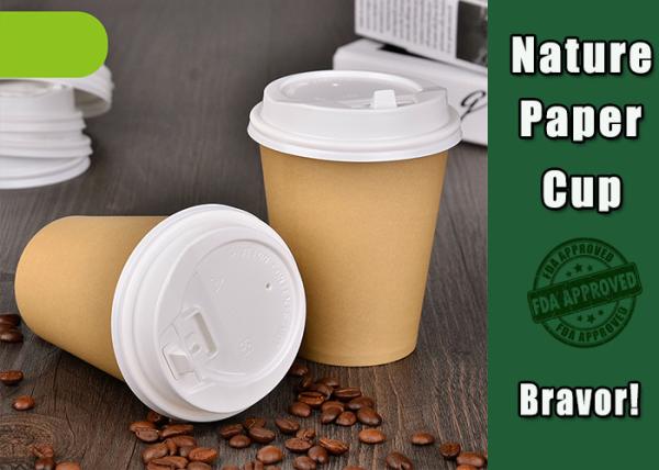 Recyclable Disposable Hot Drink Cups 8 Oz Food Grade With Custom Logo
