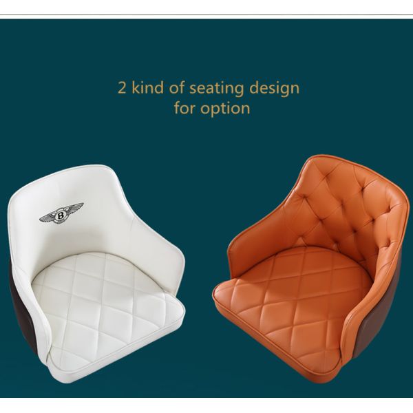 Metal Arm Orange Synthetic Leather Stool Cheap Commercial Modern Tall Bar Chair