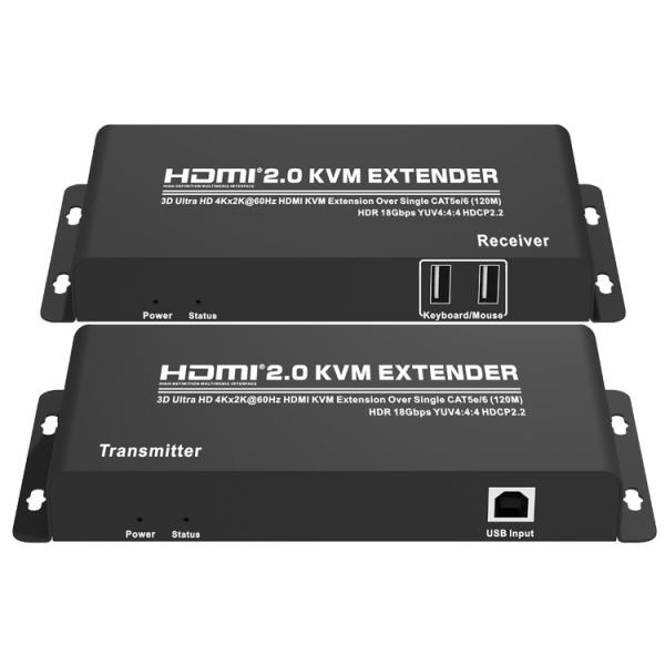 HDMI 2.0 Over Single CAT5e 120M HDMI KVM Extender