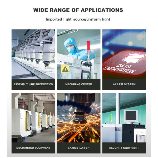 Feu de signalisation à LED DC 24V pour machine CNC, feu d'avertissement à LED en aluminium, stable
