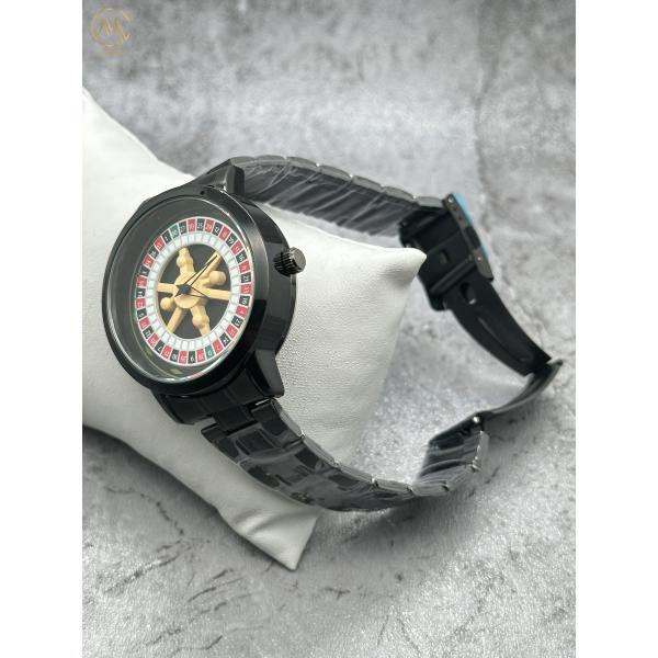 Seven Color Stainless Steel Strap Watch Quartz  Movement Analog Display Type